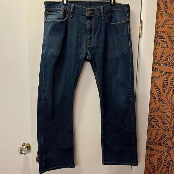 LEVI’S 514 Slim Straight Denim Blue Jeans Men’s Size 38x30 - Picture 1 of 6